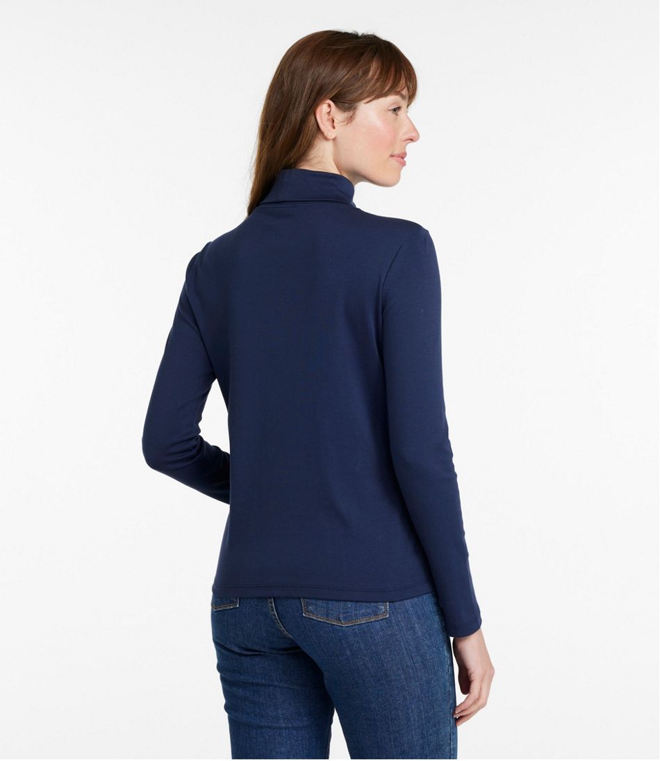 L.L.Bean | Women's Pima Cotton Turtleneck, Long-Sleeve
