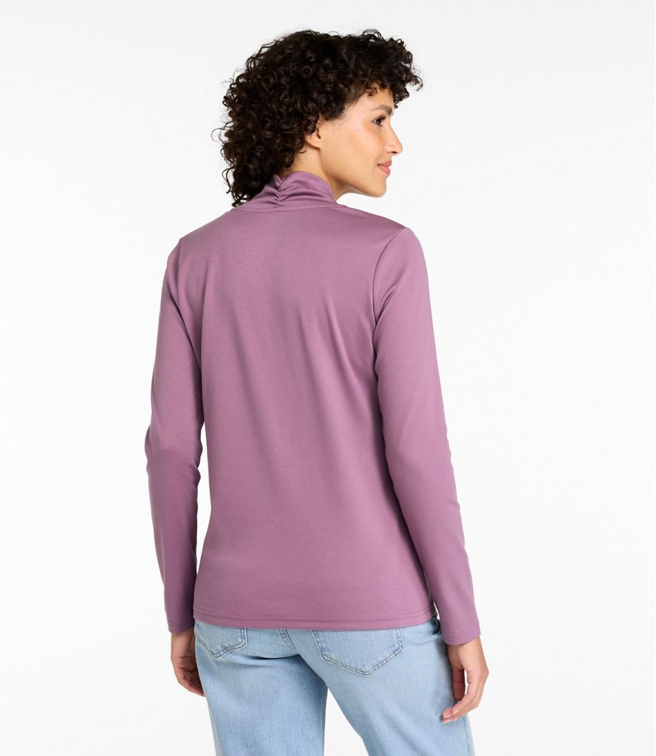 L.L.Bean | Women's Pima Cotton Tee, Shawl Long-Sleeve