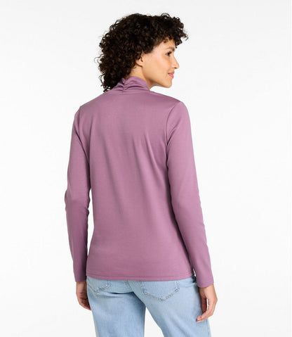 L.L.Bean | Women's Pima Cotton Tee, Shawl Long-Sleeve