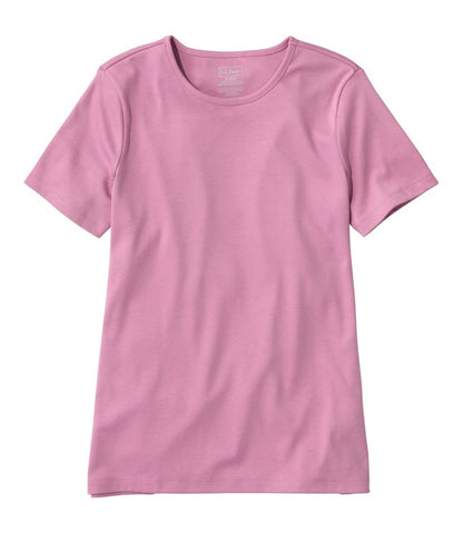 L.L.Bean | Women's Pima Cotton Tee, Short-Sleeve Crewneck