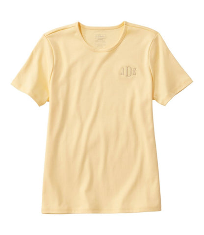 L.L.Bean | Women's Pima Cotton Tee, Short-Sleeve Crewneck