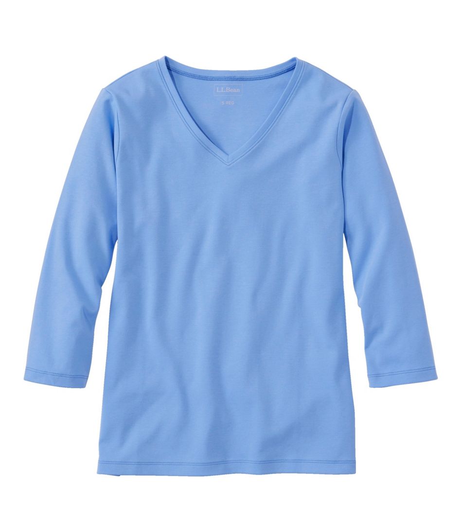L.L.Bean | Women's L.L.Bean V-Neck, Three-Quarter-Sleeve