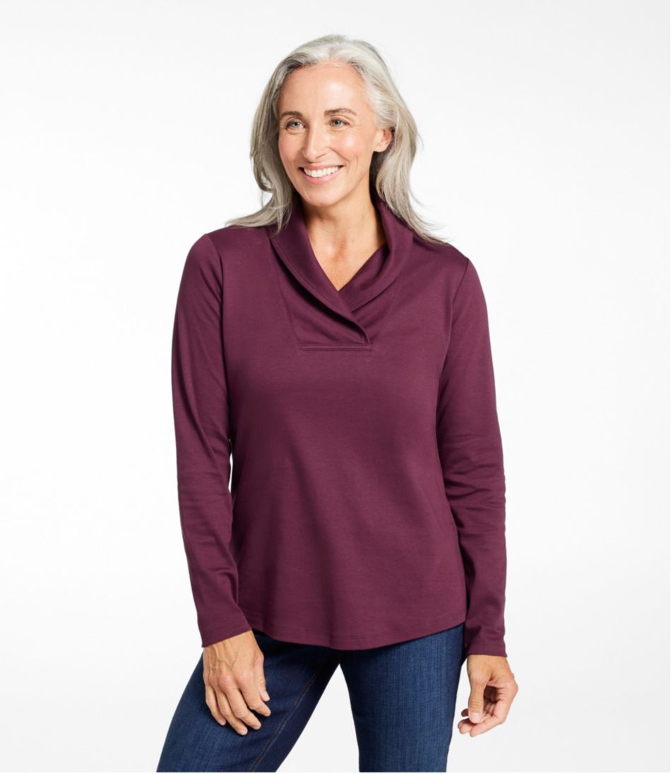 L.L.Bean | Women's L.L.Bean Pullover, Long-Sleeve Shawl Collar