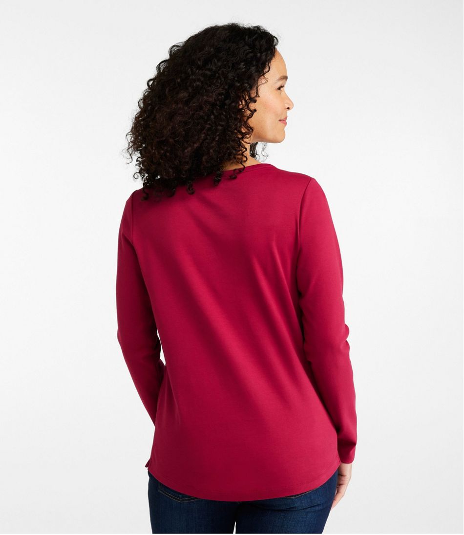 L.L.Bean | Women's L.L.Bean V-Neck Henley, Long-Sleeve