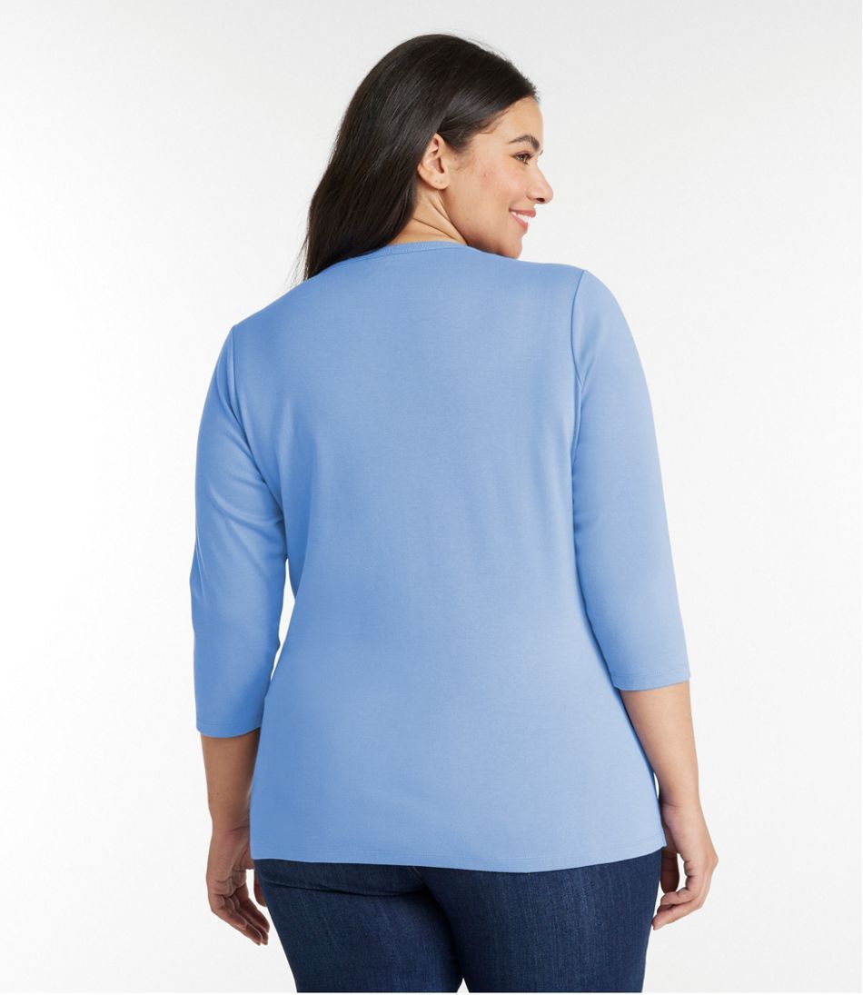 L.L.Bean | Women's L.L.Bean Tee, Three-Quarter-Sleeve Splitneck Tunic