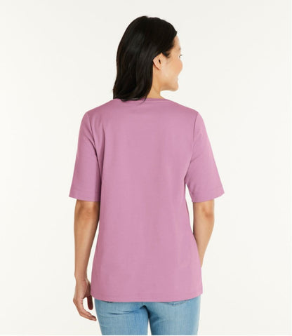 L.L.Bean | Women's L.L.Bean Jewelneck Tee, Elbow-Sleeve