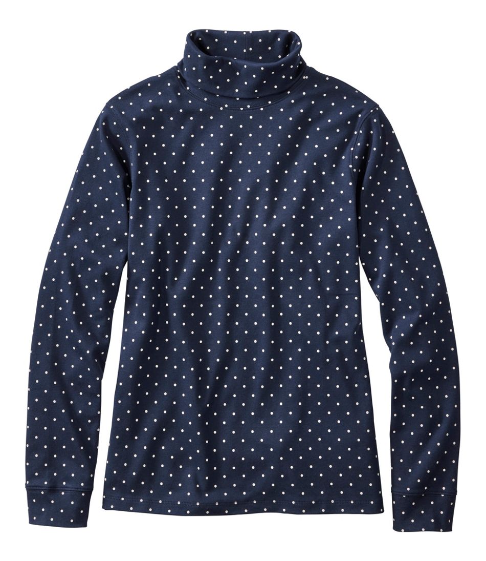 L.L.Bean | Women's L.L.Bean Interlock Turtleneck, Long-Sleeve Allover Print