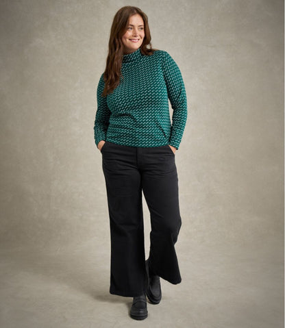 L.L.Bean | Women's L.L.Bean Interlock Turtleneck, Long-Sleeve Allover Print