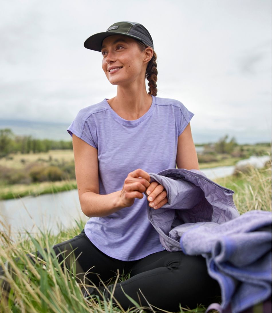L.L.Bean | Women's Streamside Tee, Short-Sleeve Ruched Crew
