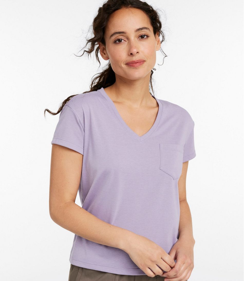 L.L.Bean | Women's Vista Camp Tee, Short-Sleeve V-Neck