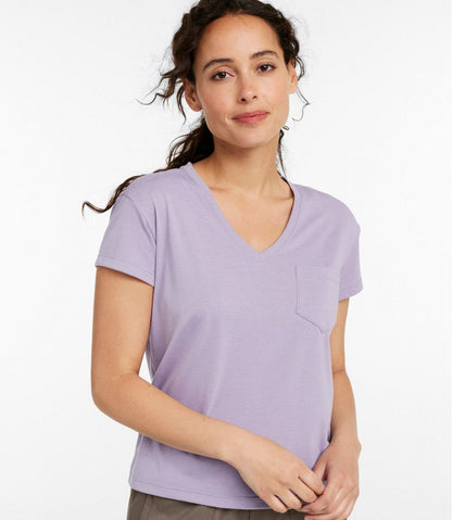L.L.Bean | Women's Vista Camp Tee, Short-Sleeve V-Neck