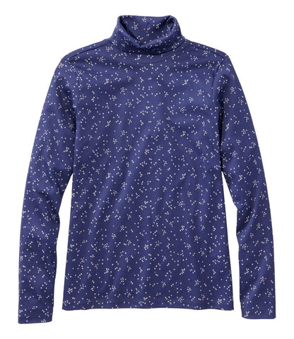 L.L.Bean | Women's Pima Cotton Turtleneck, Long-Sleeve Print