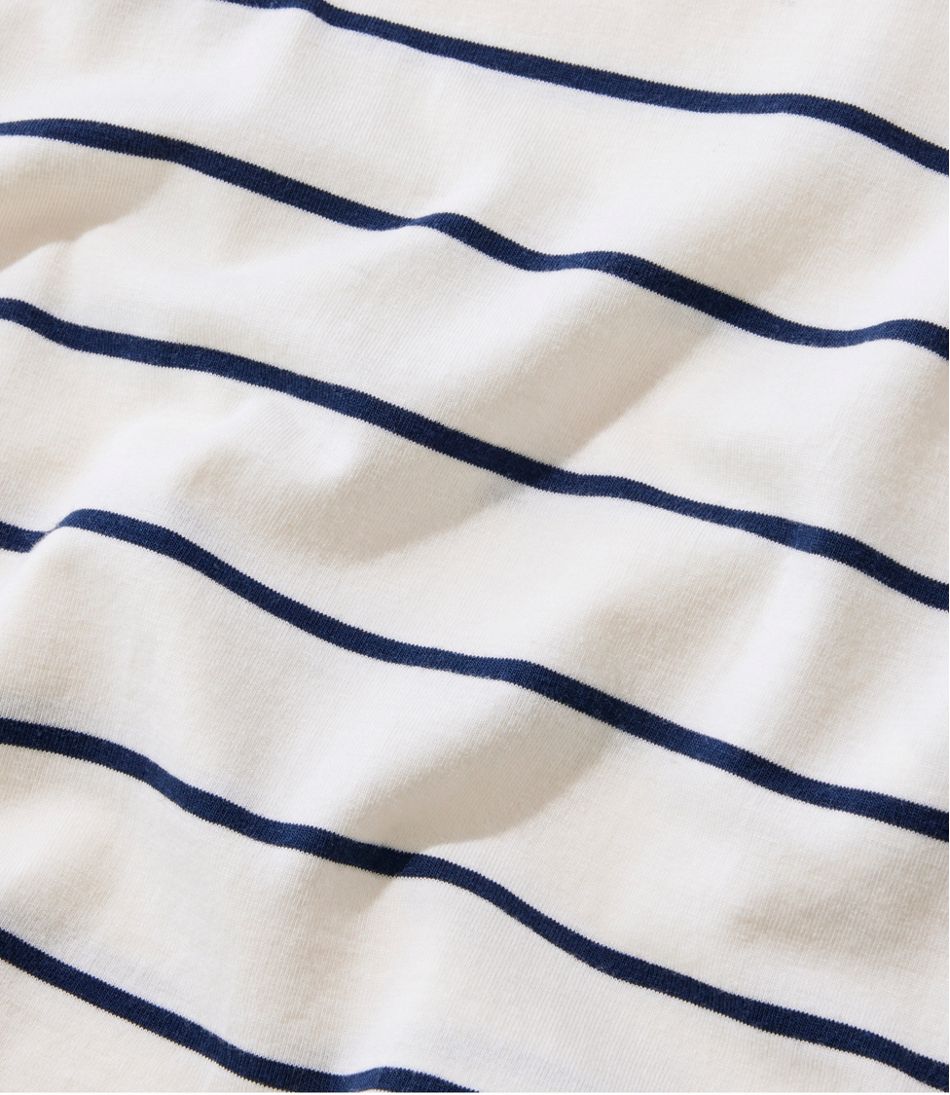 L.L.Bean | Women's Soft Stretch Supima-Blend Tee, Scoopneck Short-Sleeve Stripe