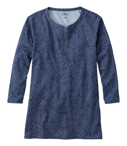 L.L.Bean | Women's L.L.Bean Tee, Three-Quarter-Sleeve Splitneck Tunic Print