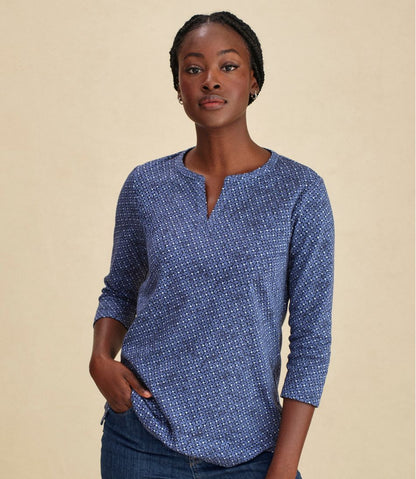 L.L.Bean | Women's L.L.Bean Tee, Three-Quarter-Sleeve Splitneck Tunic Print