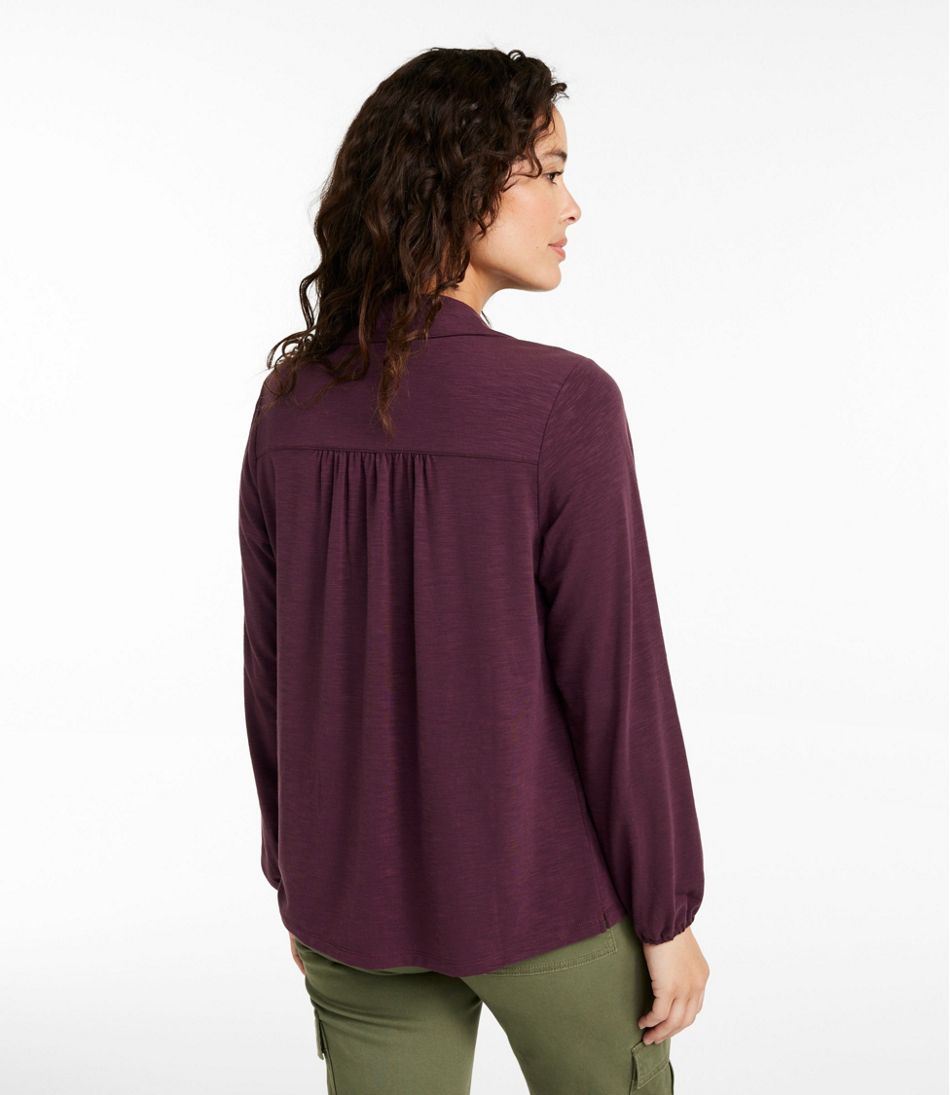 L.L.Bean | Camden Hills Tee, Button-Front Shirt