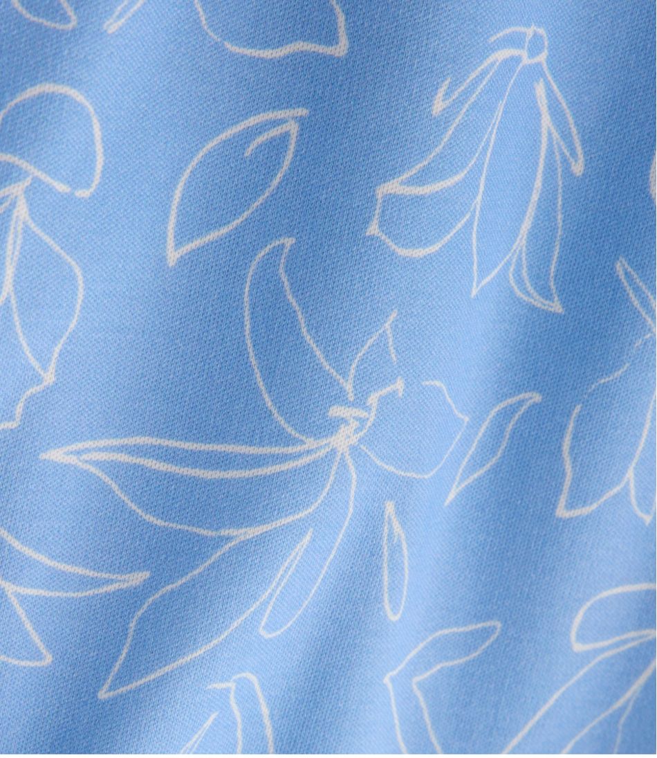 L.L.Bean | Women's Pima Cotton Tunic, Three-Quarter-Sleeve Splitneck Print