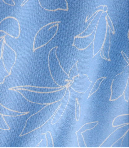L.L.Bean | Women's Pima Cotton Tunic, Three-Quarter-Sleeve Splitneck Print