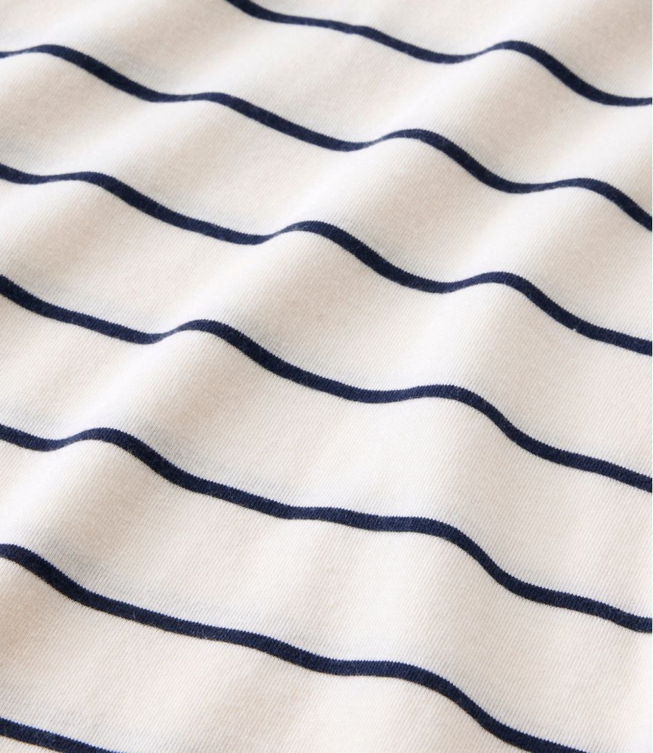 L.L.Bean | Women's Soft Stretch Supima-Blend Tee, Turtleneck Stripe
