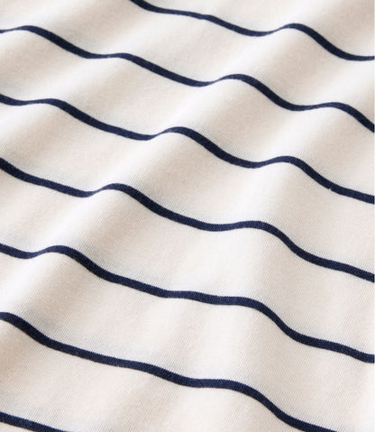 L.L.Bean | Women's Soft Stretch Supima-Blend Tee, Turtleneck Stripe