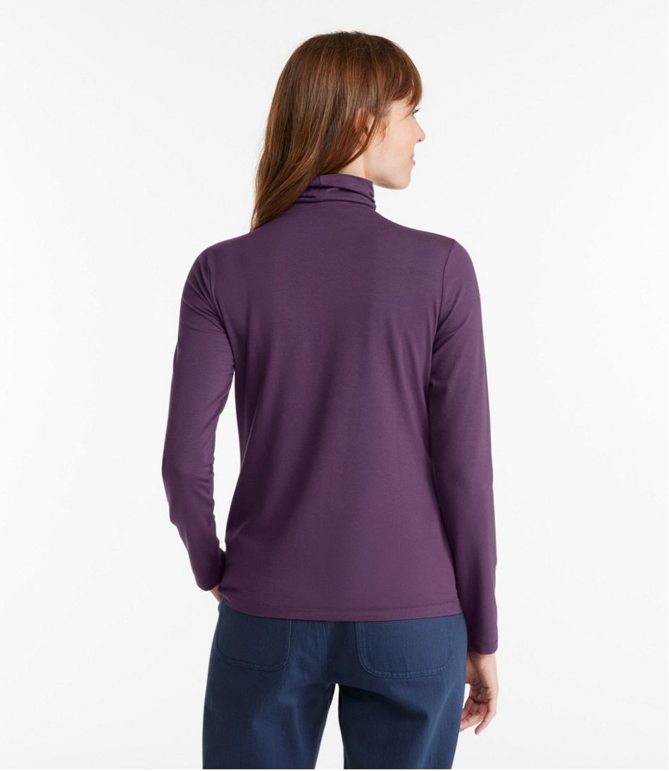 L.L.Bean | Women's Soft Stretch Supima-Blend Tee, Turtleneck