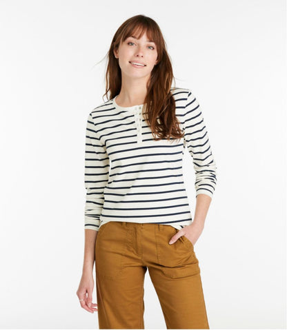 L.L.Bean | Women's Signature Rangeley Cotton Tee, Henley