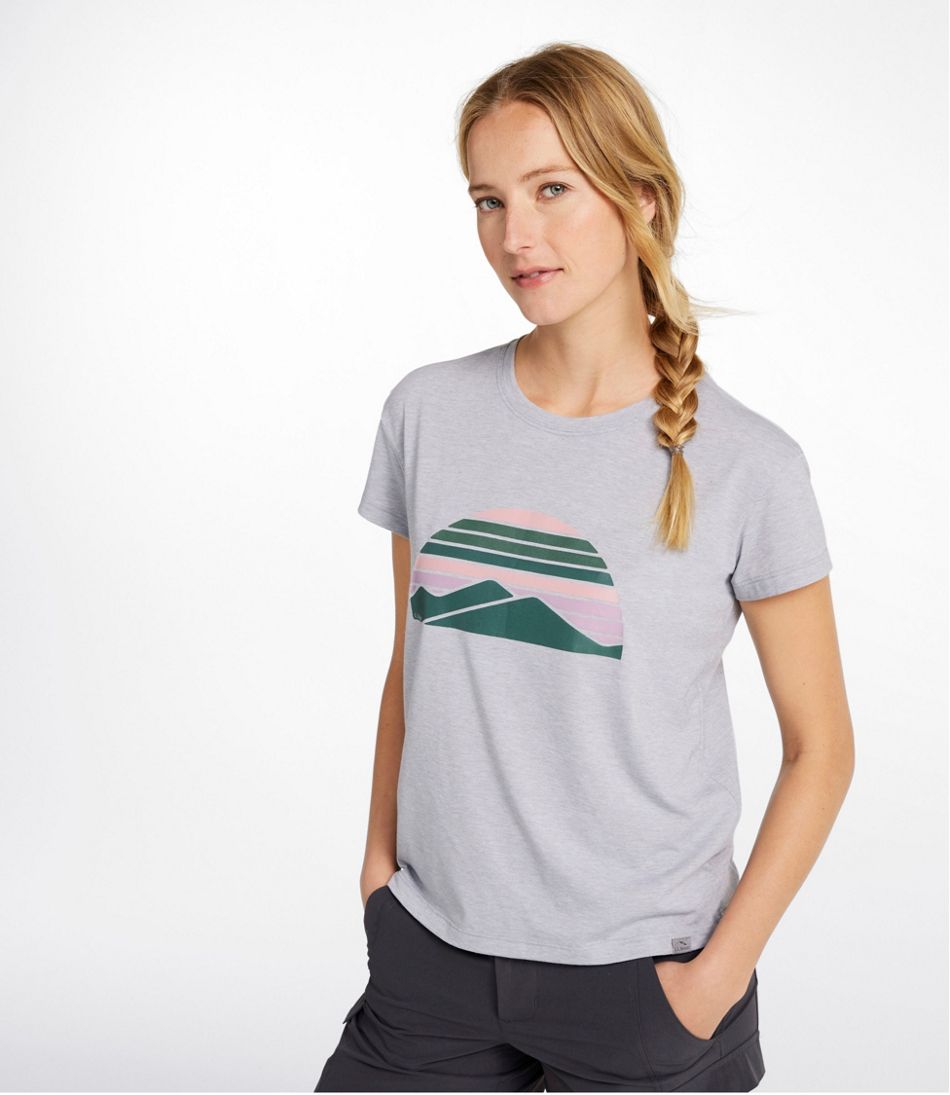 L.L.Bean | Women's Vista Camp Tee, Short-Sleeve Graphic Crew