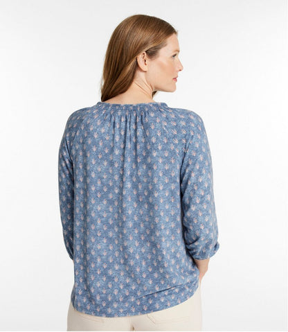L.L.Bean | Women's Camden Hills Tee, Three-Quarter-Sleeve Print