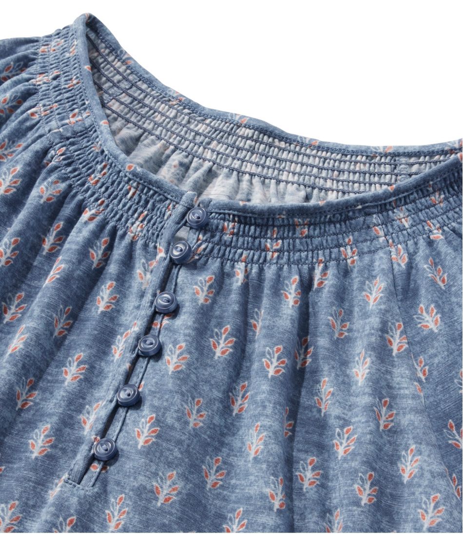 L.L.Bean | Women's Camden Hills Tee, Three-Quarter-Sleeve Print