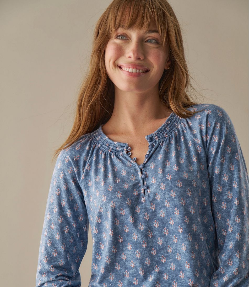 L.L.Bean | Women's Camden Hills Tee, Three-Quarter-Sleeve Print