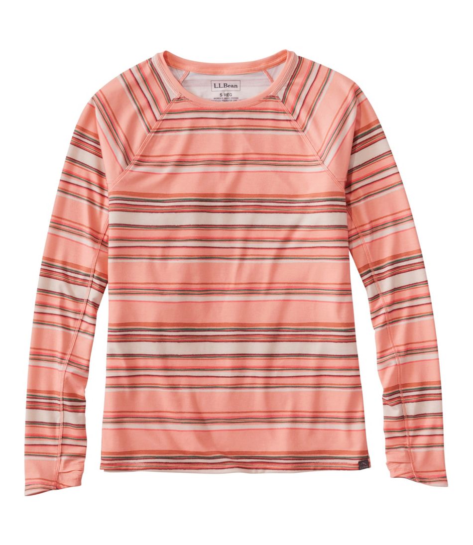 L.L.Bean | Women's Everyday SunSmart® Tee, Crewneck Long-Sleeve Stripe