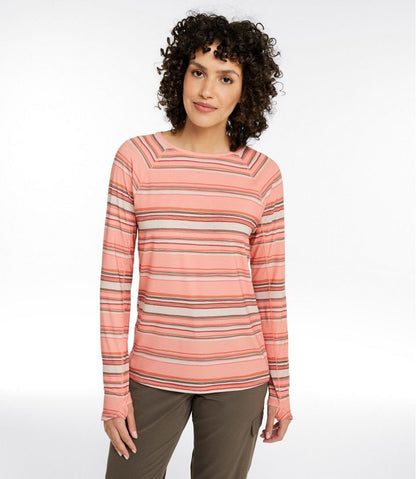 L.L.Bean | Women's Everyday SunSmart® Tee, Crewneck Long-Sleeve Stripe