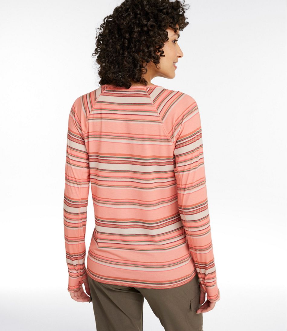 L.L.Bean | Women's Everyday SunSmart® Tee, Crewneck Long-Sleeve Stripe