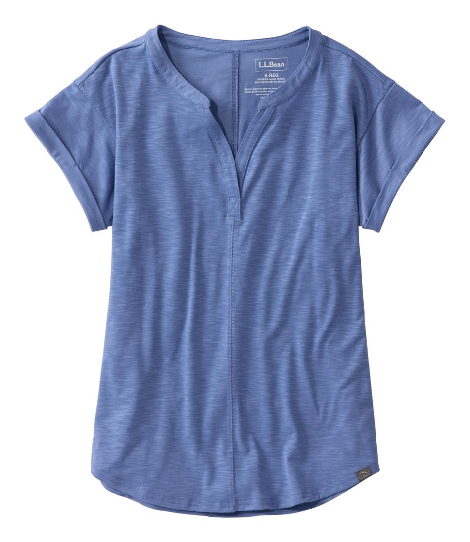 L.L.Bean | Women's Streamside Tee, Short-Sleeve Splitneck
