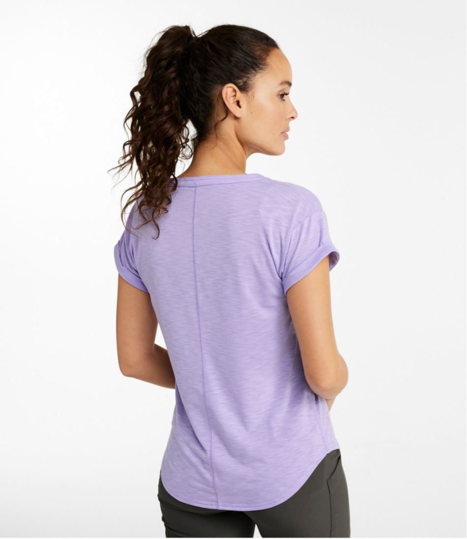 L.L.Bean | Women's Streamside Tee, Short-Sleeve Splitneck