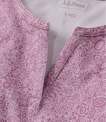 L.L.Bean | Women's L.L.Bean Tee, Short-Sleeve Notch-Neck Print