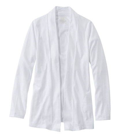 L.L.Bean | Women's Pima Cotton Open Cardigan, With Pockets