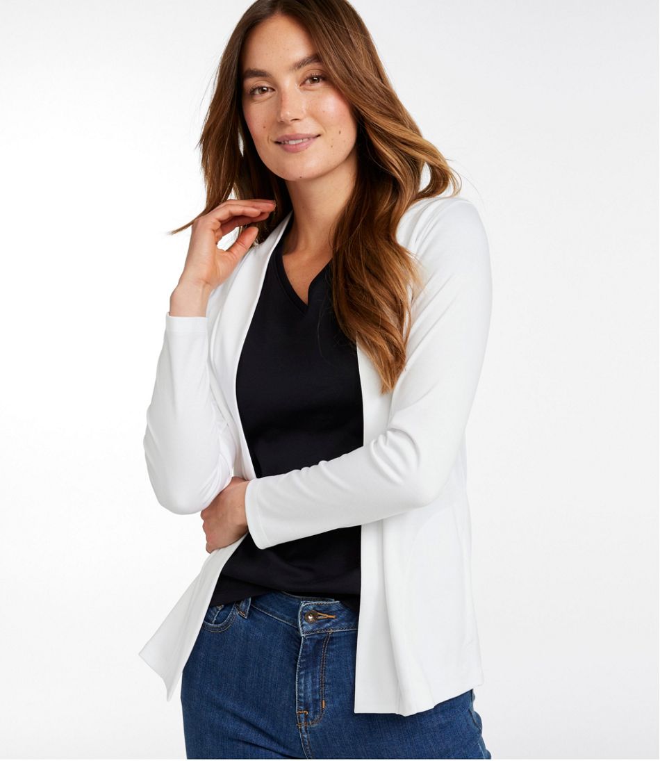 L.L.Bean | Women's Pima Cotton Open Cardigan, With Pockets