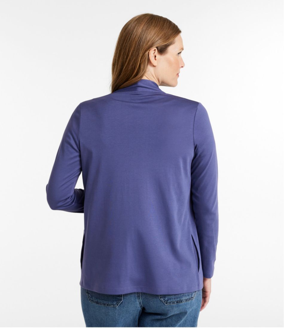 L.L.Bean | Women's Pima Cotton Open Cardigan, With Pockets