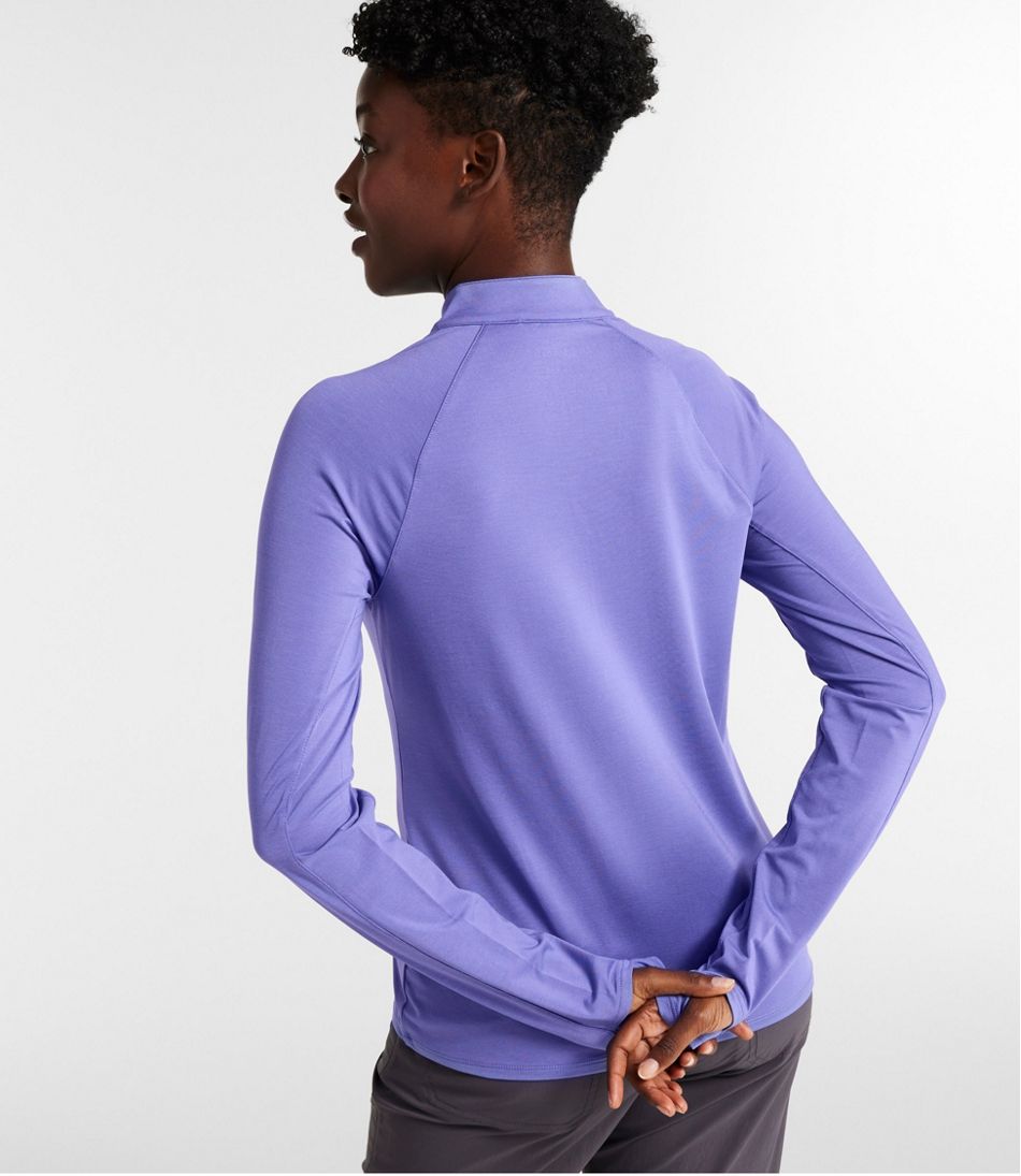 L.L.Bean | Women's Access Trail Pullover, Long-Sleeve Quarter-Zip