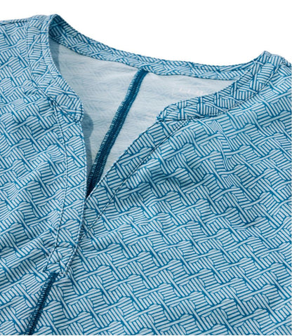 L.L.Bean | Women's Streamside Tee, Short-Sleeve Splitneck Print