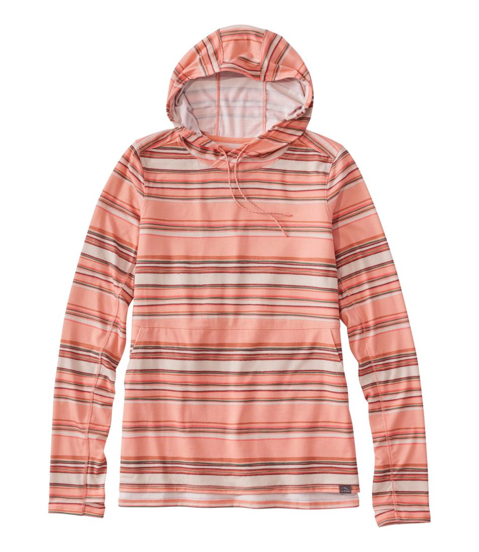 L.L.Bean | Women's Everyday SunSmart® Hooded Pullover, Long-Sleeve Stripe