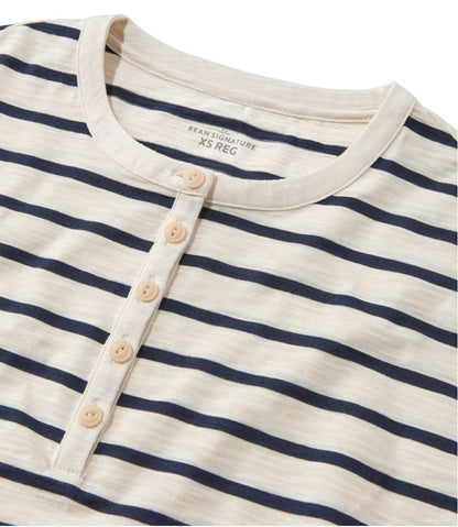 L.L.Bean | Women's Signature Slub Tee, Short-Sleeve Henley Novelty