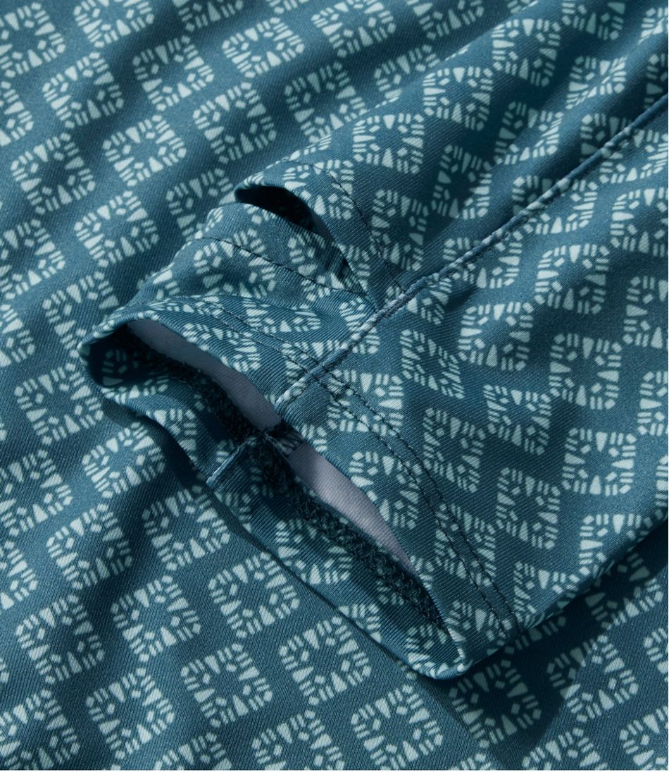 L.L.Bean | Women's Access Trail Pullover, Long-Sleeve Quarter-Zip Print