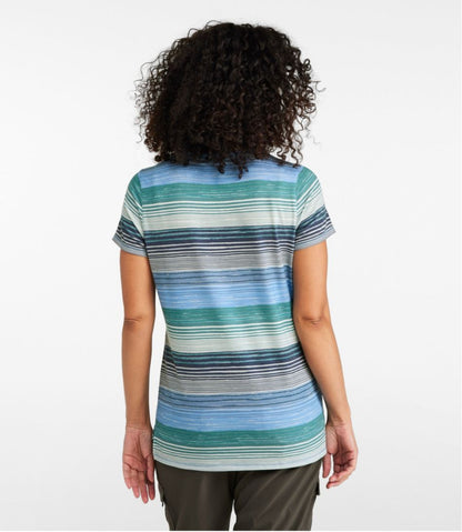 L.L.Bean | Women's Everyday SunSmart® Tee, Short-Sleeve Stripe