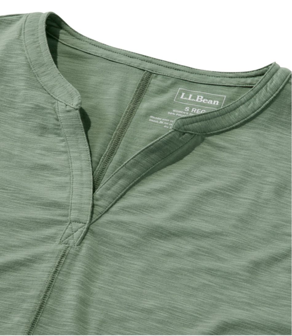 L.L.Bean | Women's Streamside Tee, Three-Quarter-Sleeve Splitneck