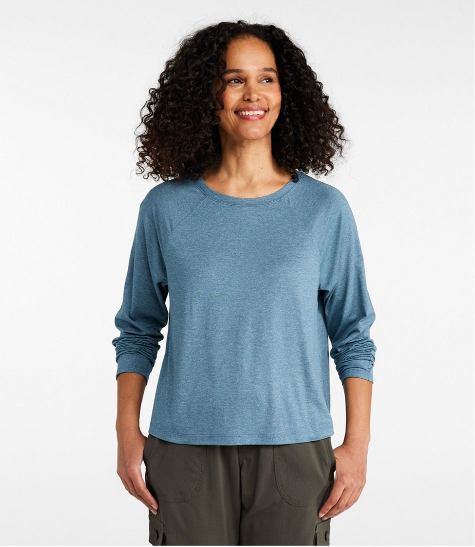 L.L.Bean | Women's Movement Essential Tee, Long-Sleeve Cropped
