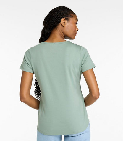 L.L.Bean | Women's L.L.Bean Tee, Short-Sleeve Notch-Neck