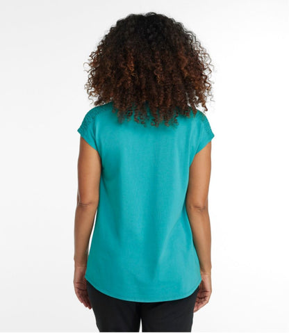 L.L.Bean | Women's Beyond Soft V-Neck Tee, Short Sleeve