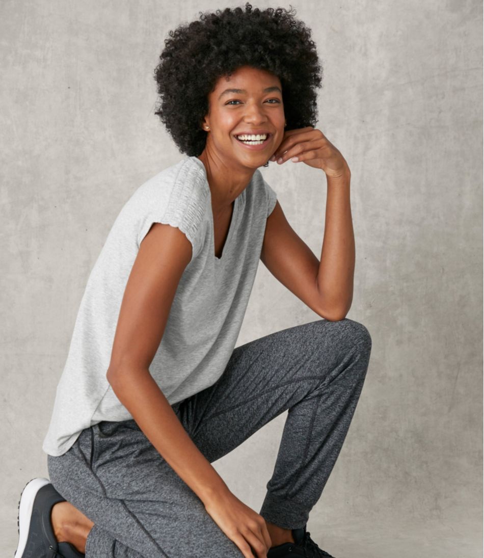 L.L.Bean | Women's Beyond Soft V-Neck Tee, Short Sleeve